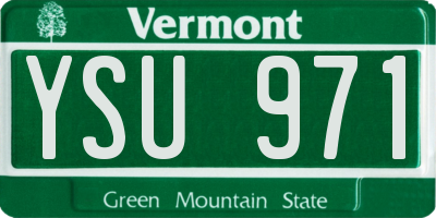 VT license plate YSU971