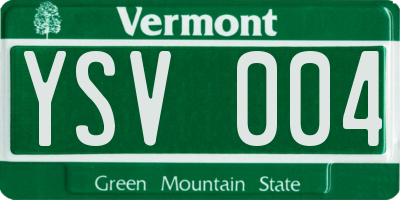 VT license plate YSV004