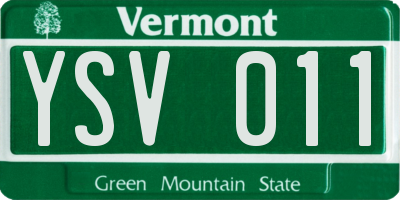 VT license plate YSV011