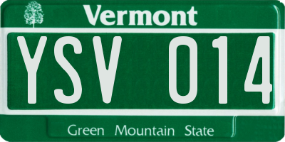 VT license plate YSV014