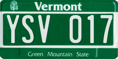 VT license plate YSV017