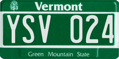VT license plate YSV024