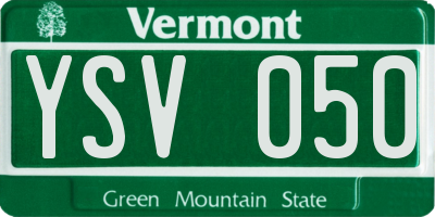 VT license plate YSV050