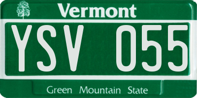VT license plate YSV055