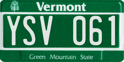 VT license plate YSV061