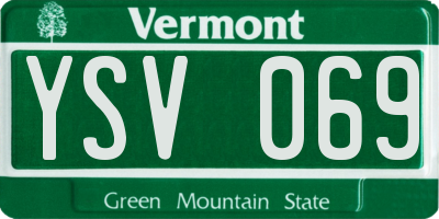 VT license plate YSV069