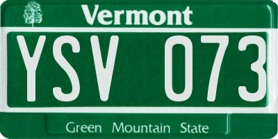 VT license plate YSV073