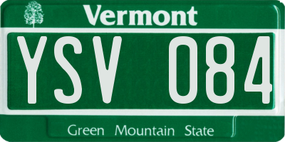 VT license plate YSV084