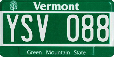 VT license plate YSV088