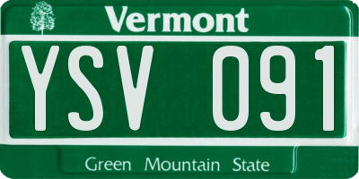 VT license plate YSV091