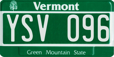 VT license plate YSV096