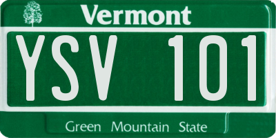 VT license plate YSV101