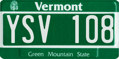 VT license plate YSV108