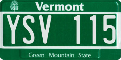 VT license plate YSV115