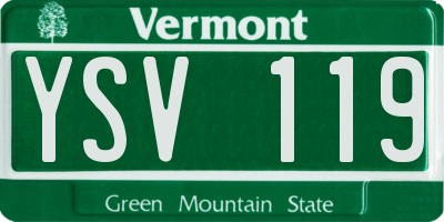 VT license plate YSV119