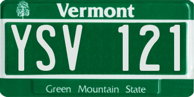 VT license plate YSV121