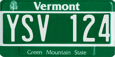 VT license plate YSV124