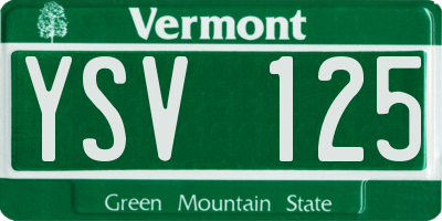 VT license plate YSV125