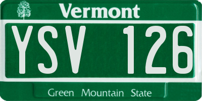 VT license plate YSV126