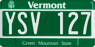 VT license plate YSV127