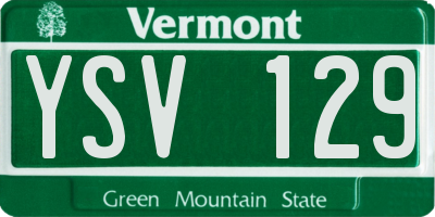 VT license plate YSV129