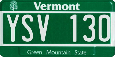 VT license plate YSV130