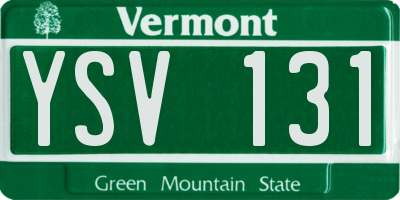 VT license plate YSV131