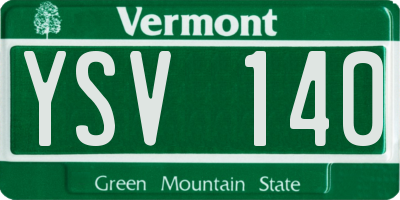 VT license plate YSV140