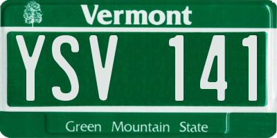 VT license plate YSV141