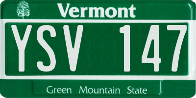 VT license plate YSV147