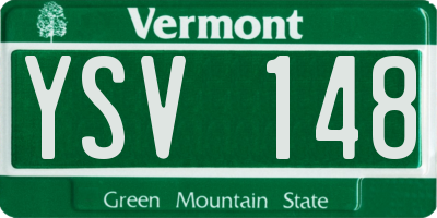 VT license plate YSV148