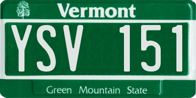 VT license plate YSV151
