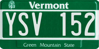 VT license plate YSV152