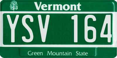 VT license plate YSV164