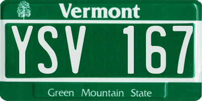 VT license plate YSV167