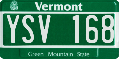 VT license plate YSV168