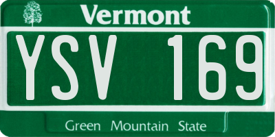 VT license plate YSV169