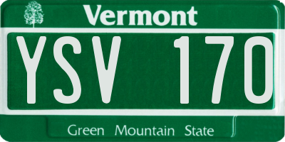 VT license plate YSV170