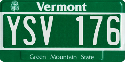 VT license plate YSV176