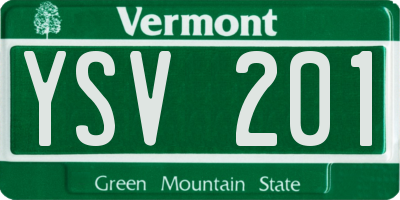 VT license plate YSV201