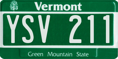 VT license plate YSV211