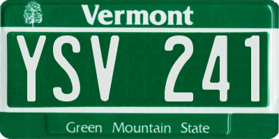 VT license plate YSV241