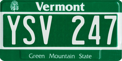 VT license plate YSV247