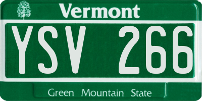 VT license plate YSV266