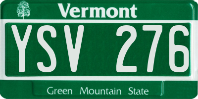VT license plate YSV276