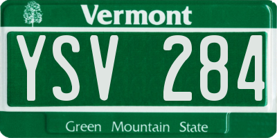 VT license plate YSV284