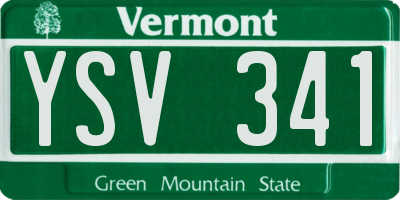 VT license plate YSV341