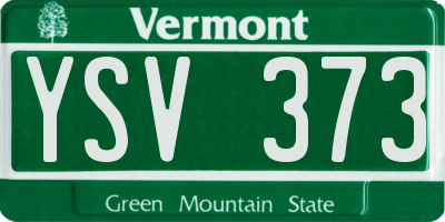 VT license plate YSV373