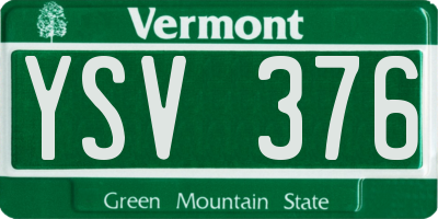 VT license plate YSV376
