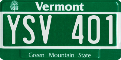 VT license plate YSV401
